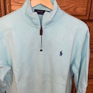 Polo zip up sweater size Medium In teal